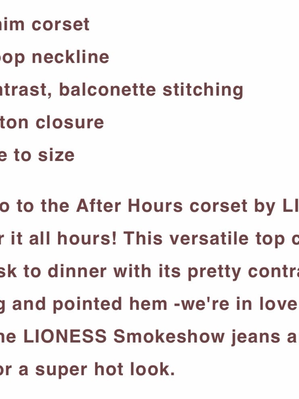 Lioness Women's Blue Denim corset - Picture 11 of 11